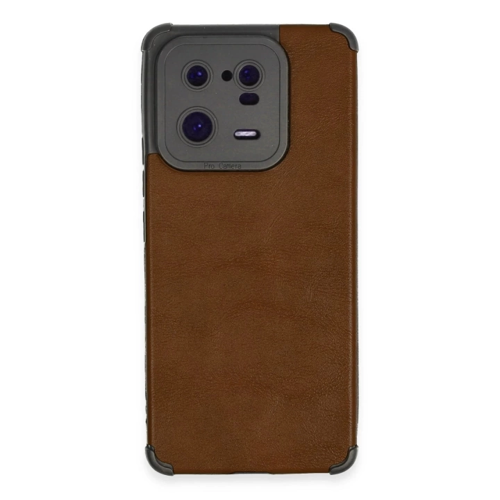 BFS  Xiaomi Mi 13 Pro Kılıf Loop Deri Silikon - Kahverengi