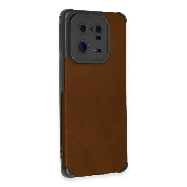 BFS  Xiaomi Mi 13 Pro Kılıf Loop Deri Silikon - Kahverengi