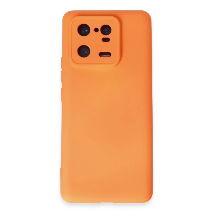 BFS Xiaomi Mi 13 Pro Kılıf Nano içi Kadife Silikon - Turuncu