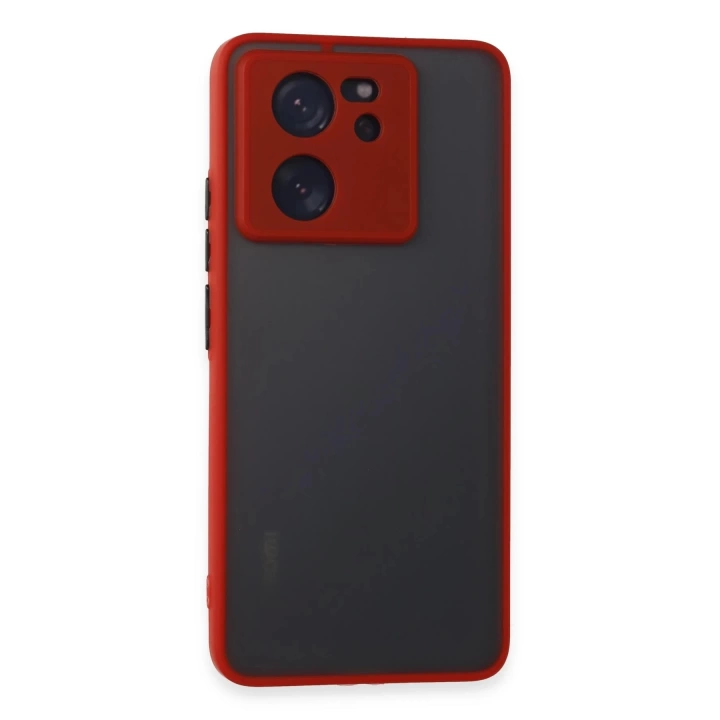 BFS  Xiaomi Mi 13T Pro Kılıf Montreal Silikon Kapak - Kırmızı