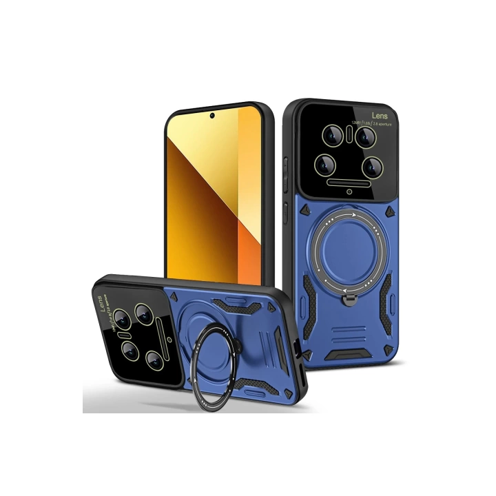 BFS  Xiaomi Mi 14 Ultra Kılıf Joy Lens Standlı Kapak - Lacivert