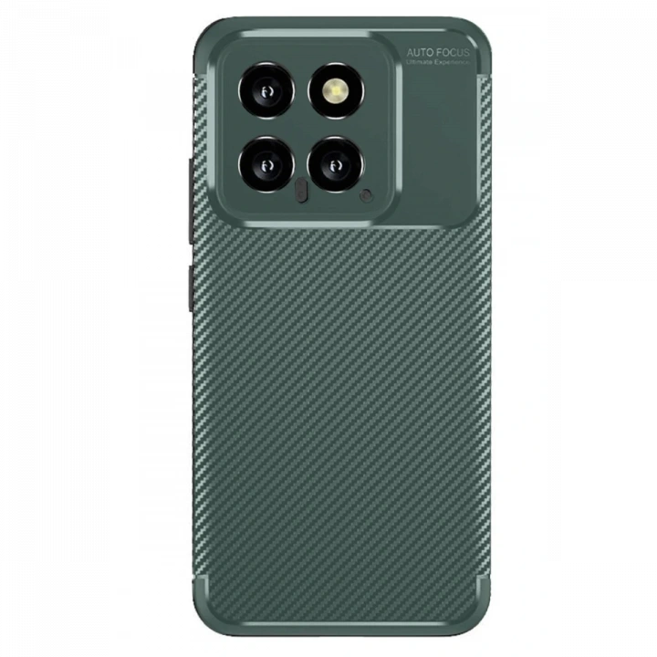 BFS  Xiaomi Mi 14T Kılıf Auto Focus Karbon Kapak - Koyu Yeşil