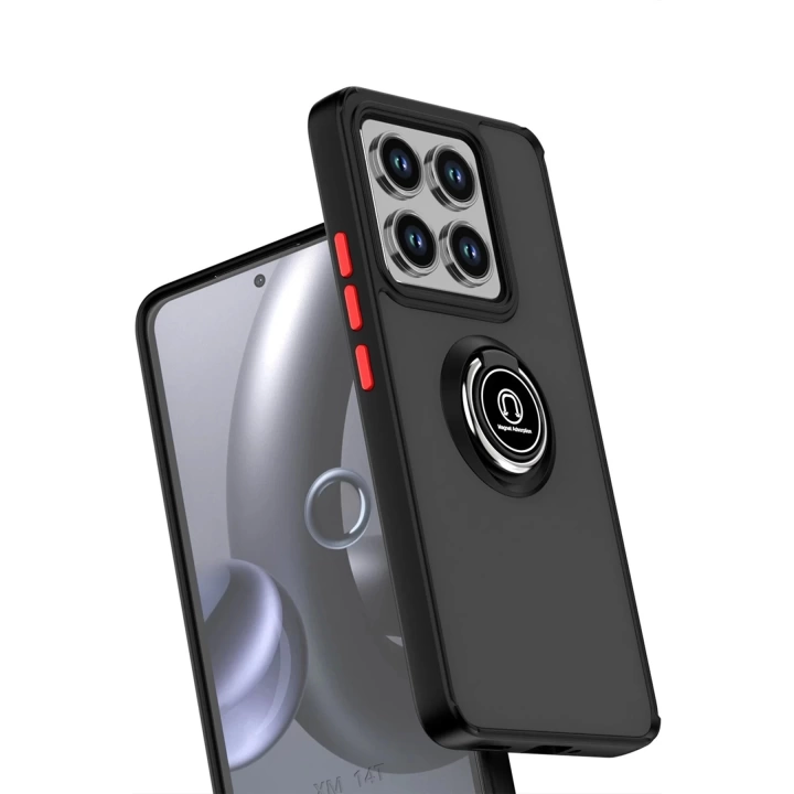 BFS  Xiaomi Mi 14T Montreal Yüzüklü Silikon Kapak - Kırmızı