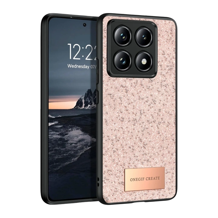 BFS  Xiaomi Mi 14T Pro Bright Simli Kapak - Pembe