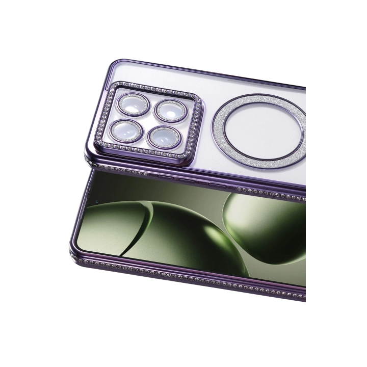 BFS  Xiaomi Mi 14T Pro Joke Simli Magneticsafe Kılıf - Derin Mor