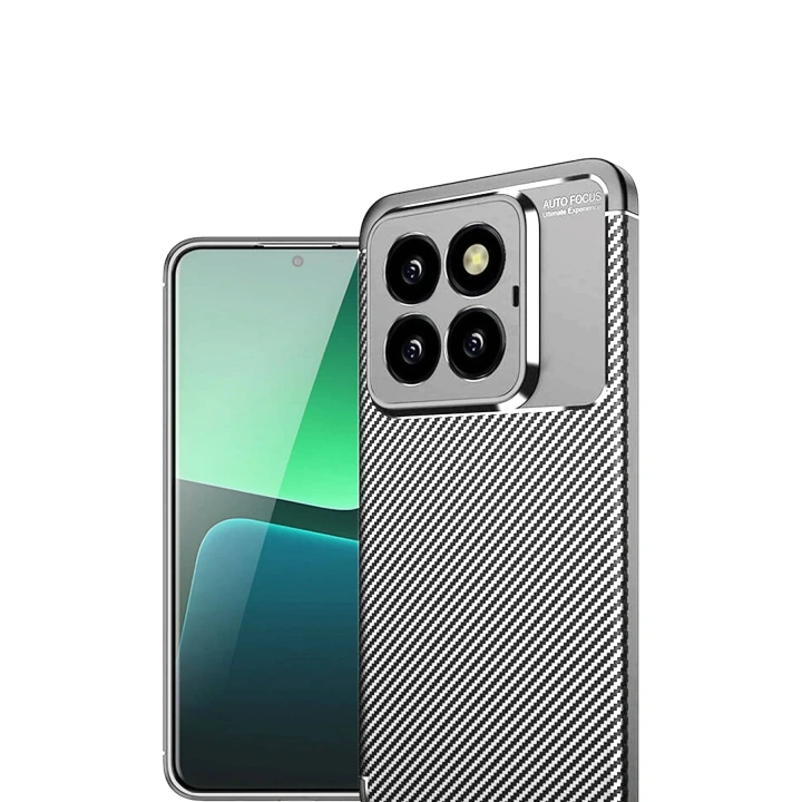 BFS  Xiaomi Mi 14T Pro Kılıf Auto Focus Karbon Kapak - Gri