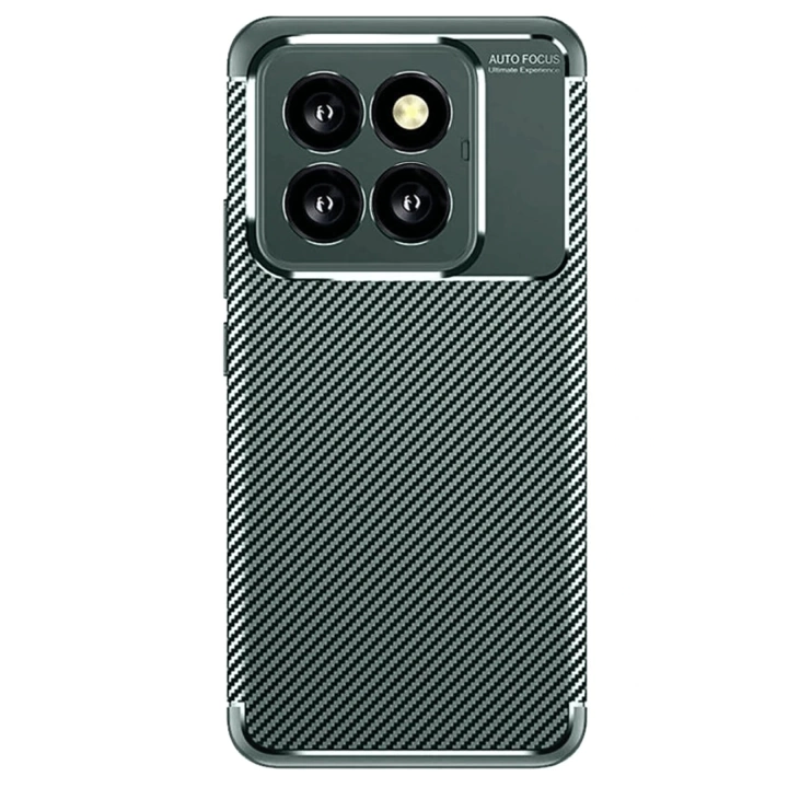 BFS  Xiaomi Mi 14T Pro Kılıf Auto Focus Karbon Kapak - Koyu Yeşil