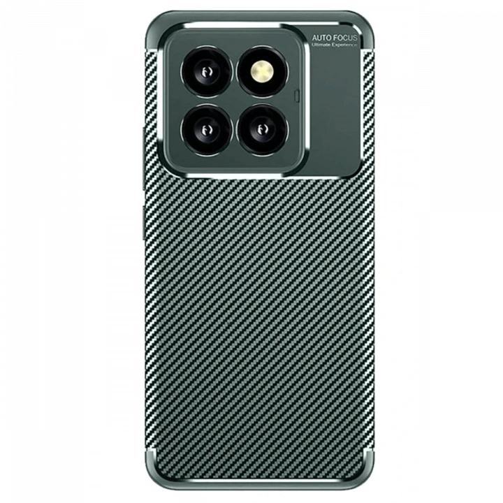 BFS  Xiaomi Mi 14T Pro Kılıf Auto Focus Karbon Kapak - Koyu Yeşil