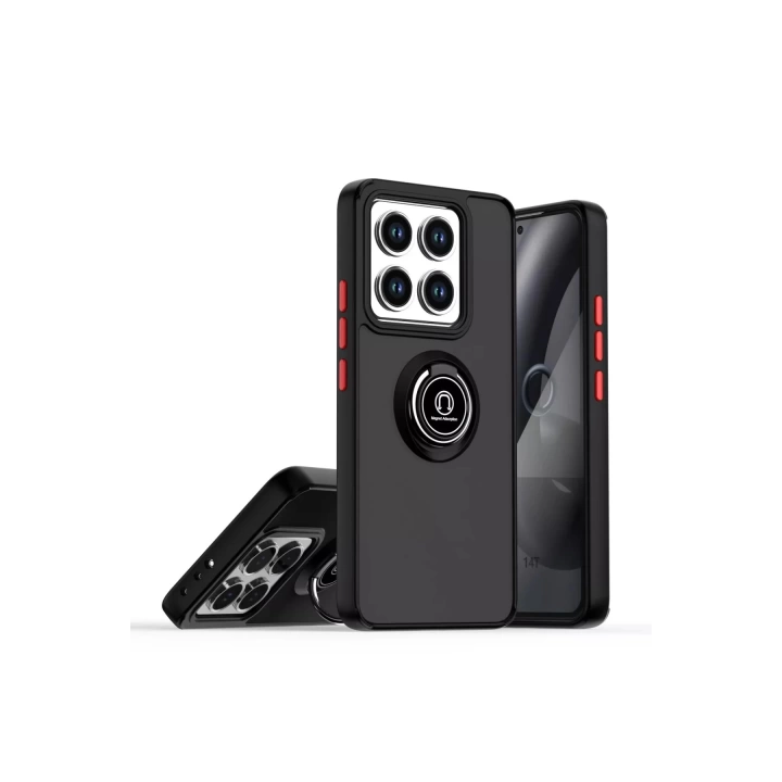 BFS  Xiaomi Mi 15 Kılıf Montreal Yüzüklü Silikon Kapak - Siyah