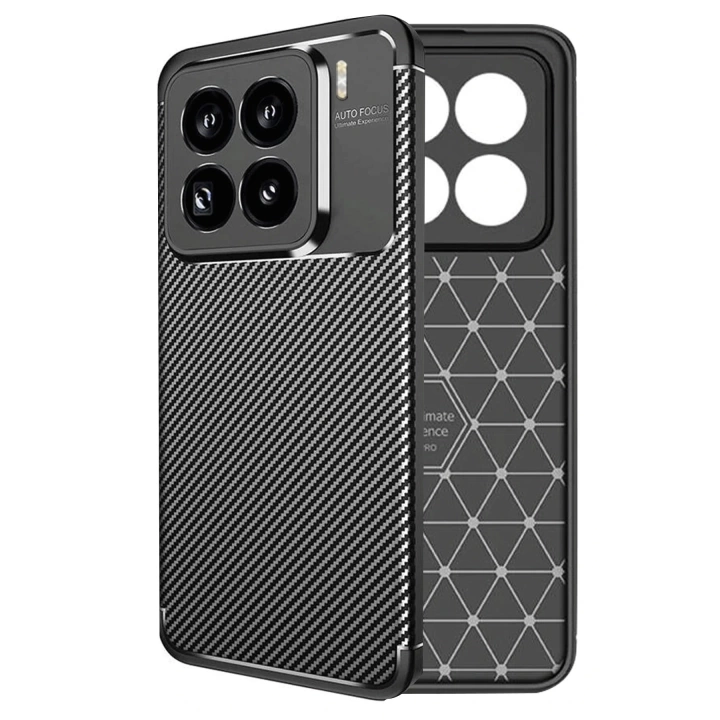 BFS  Xiaomi Mi 15 Pro Kılıf Auto Focus Karbon Kapak - Siyah