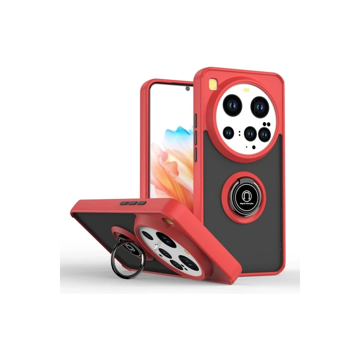 BFS  Xiaomi Mi 15 Ultra Kılıf Montreal Yüzüklü Silikon Kapak - Kırmızı