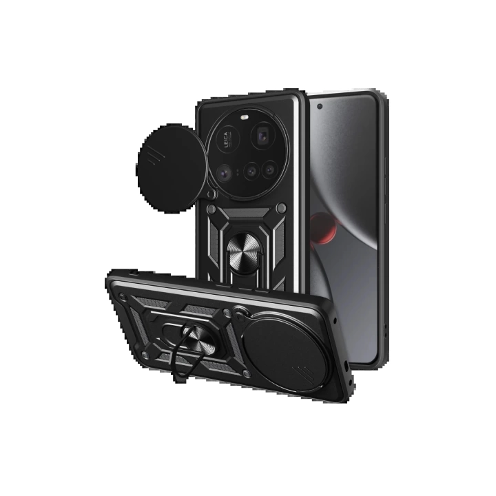 BFS  Xiaomi Mi 15 Ultra Kılıf Pars Lens Yüzüklü Silikon - Siyah