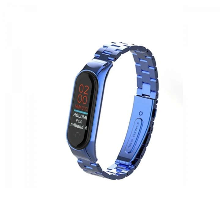 BFS  Xiaomi Mi Band 4 Metal Baklalı Kordon - Mavi