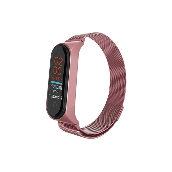 BFS  Xiaomi Mi Band 4 Metal Mıknatıslı Kordon - Rose