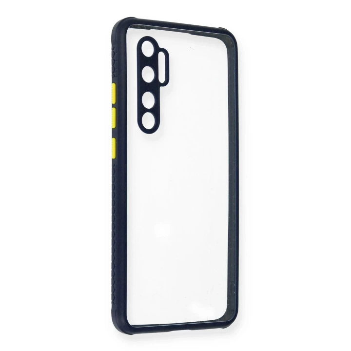 BFS  Xiaomi Mi Note 10 Lite Kılıf Miami Şeffaf Silikon - Lacivert