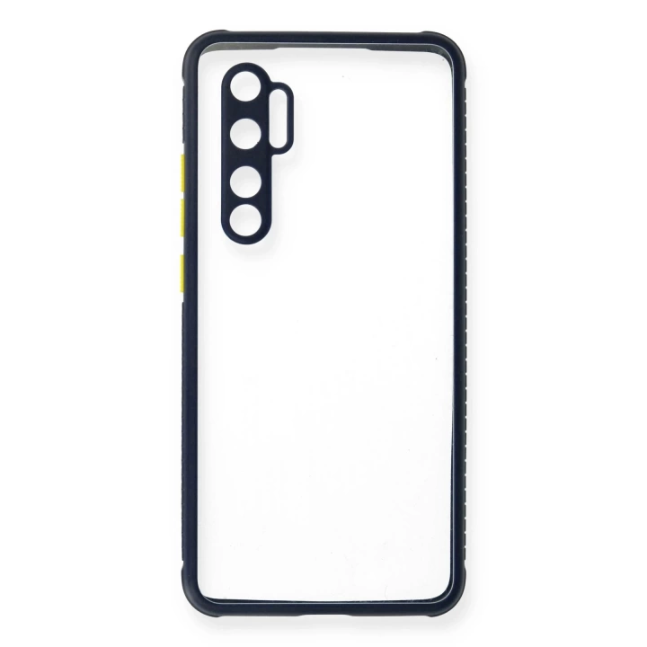 BFS  Xiaomi Mi Note 10 Lite Kılıf Miami Şeffaf Silikon - Lacivert