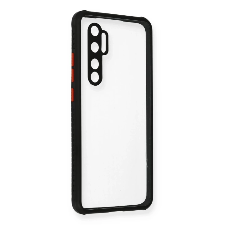 BFS  Xiaomi Mi Note 10 Lite Kılıf Miami Şeffaf Silikon - Siyah