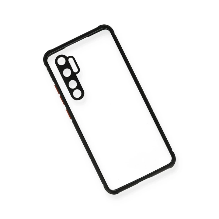 BFS  Xiaomi Mi Note 10 Lite Kılıf Miami Şeffaf Silikon - Siyah