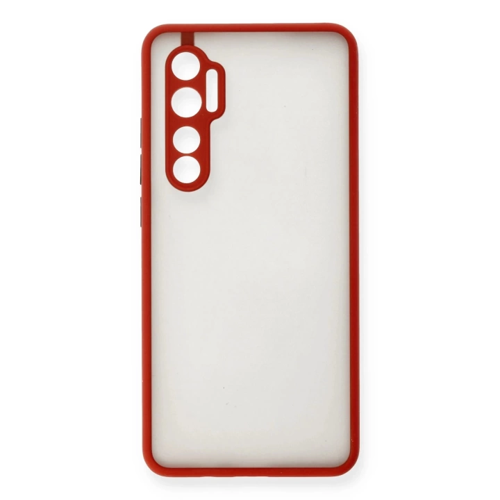 BFS  Xiaomi Mi Note 10 Lite Kılıf Montreal Silikon Kapak - Kırmızı
