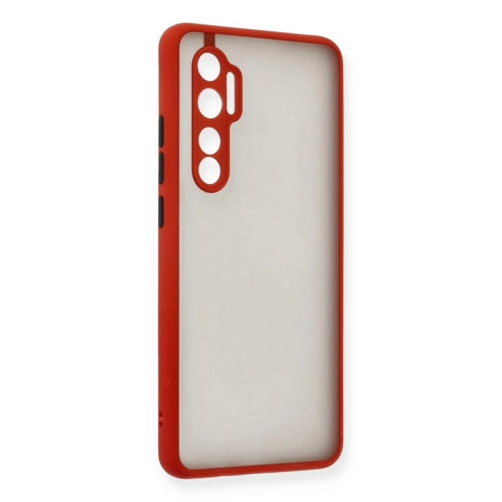 BFS  Xiaomi Mi Note 10 Lite Kılıf Montreal Silikon Kapak - Kırmızı