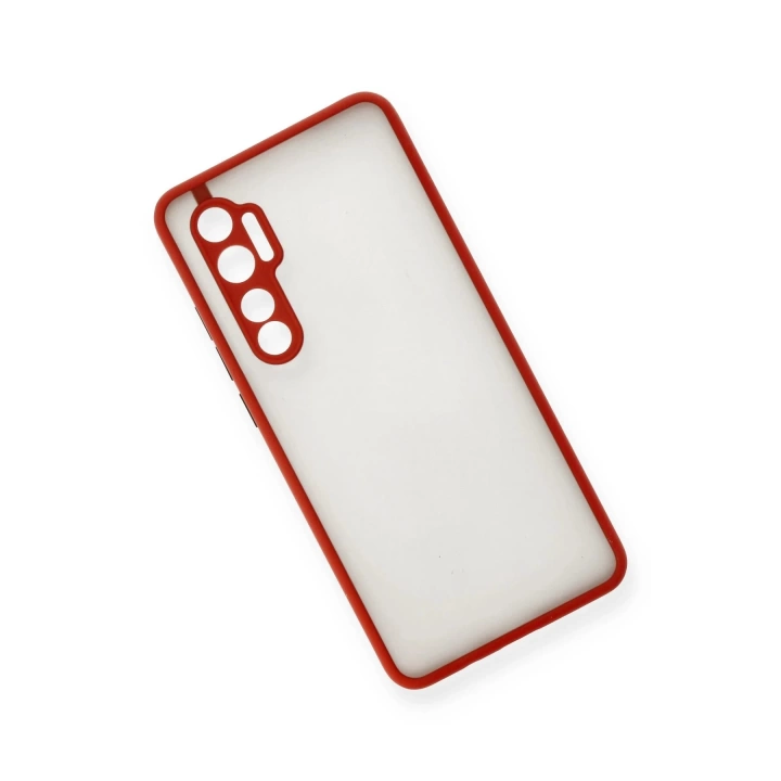 BFS  Xiaomi Mi Note 10 Lite Kılıf Montreal Silikon Kapak - Kırmızı