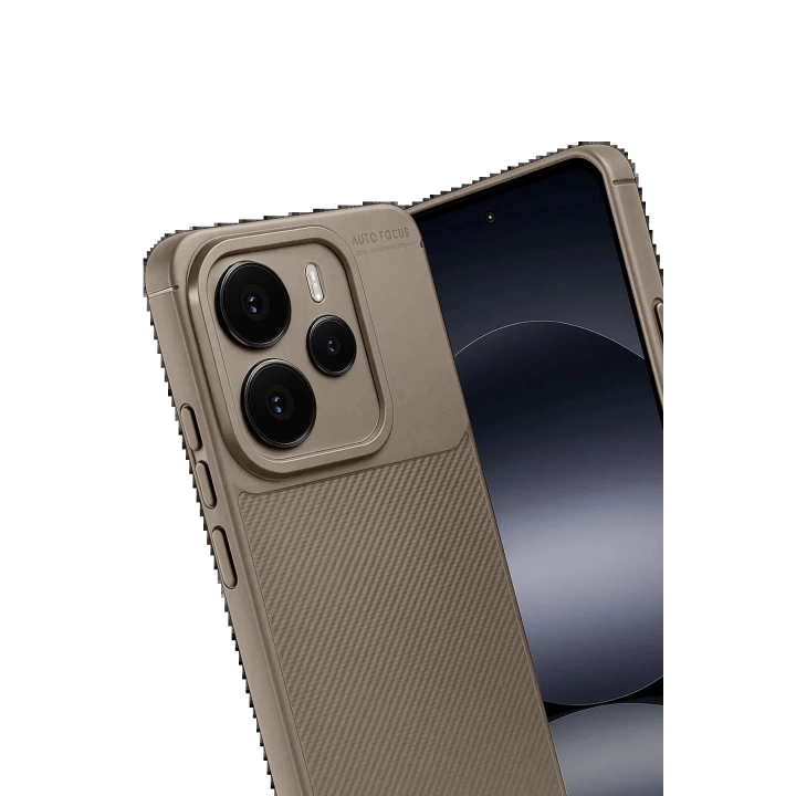 BFS Xiaomi Note 14 5G Auto Focus Karbon Kapak - Kahverengi