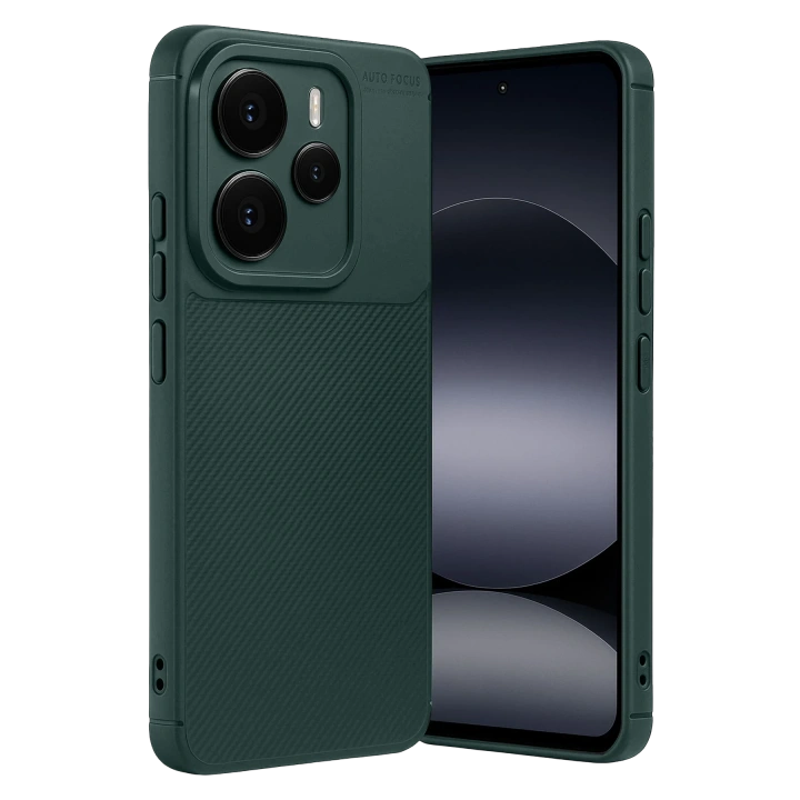 BFS  Xiaomi Note 14 5G Auto Focus Karbon Kapak - Koyu Yeşil