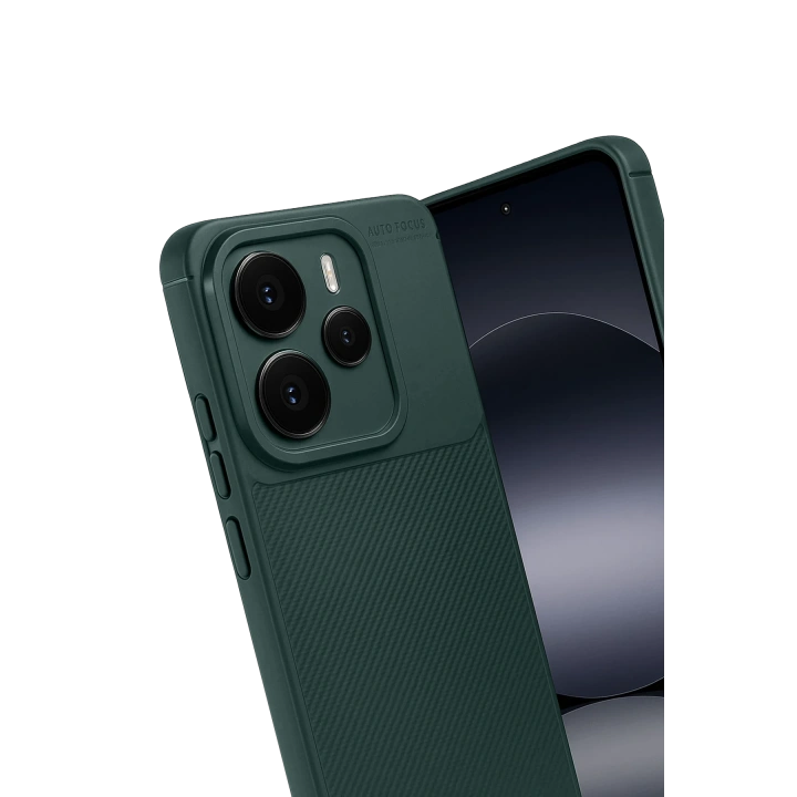 BFS  Xiaomi Note 14 5G Auto Focus Karbon Kapak - Koyu Yeşil