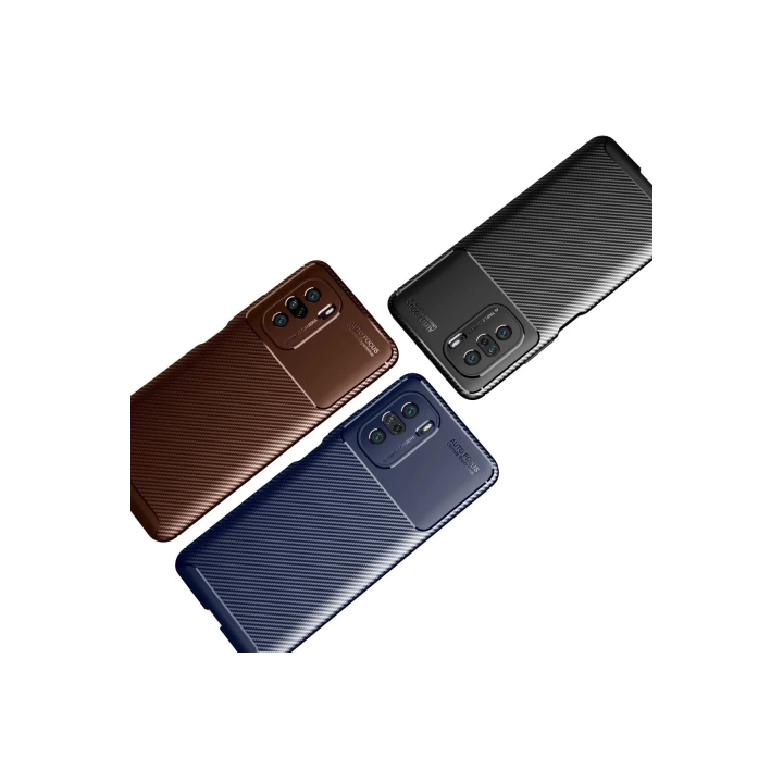BFS  Xiaomi Poco F3 Kılıf Auto Focus Karbon Kapak - Lacivert