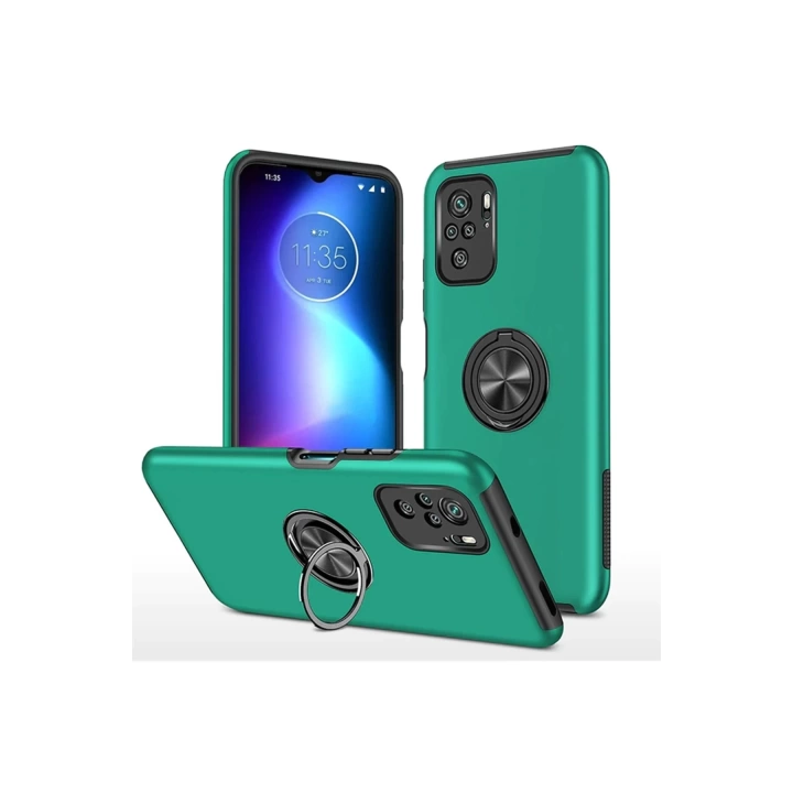 BFS  Xiaomi Poco F3 Kılıf Elit Yüzüklü Kapak - Yeşil