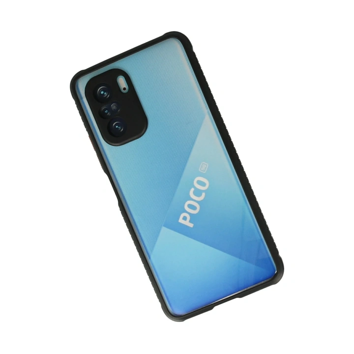 BFS  Xiaomi Poco F3 Kılıf Miami Şeffaf Silikon - Siyah