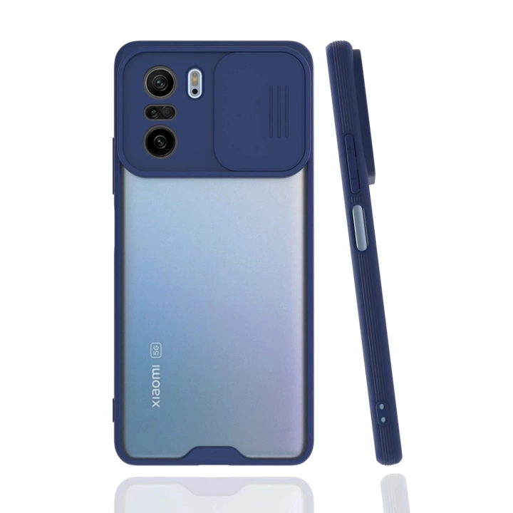 BFS  Xiaomi Poco F3 Kılıf Platin Kamera Koruma Silikon - Lacivert