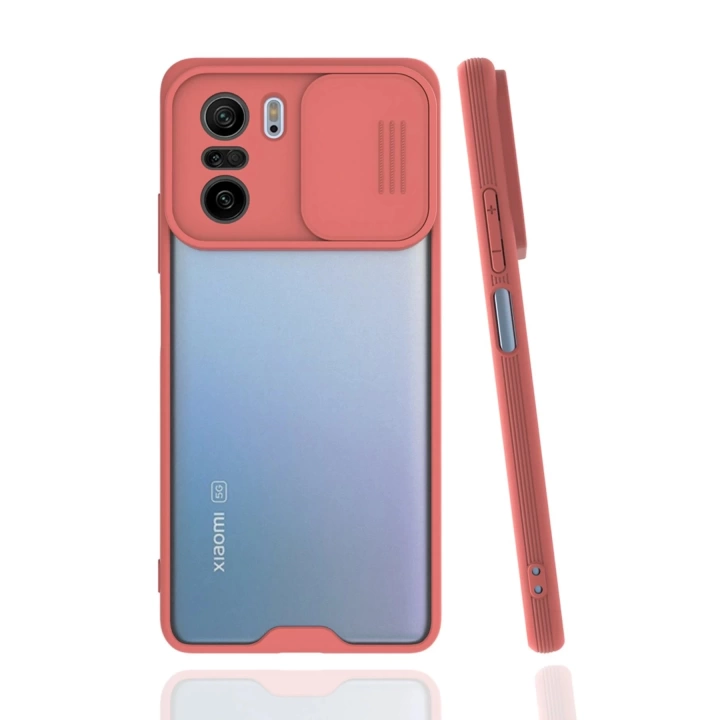BFS  Xiaomi Poco F3 Kılıf Platin Kamera Koruma Silikon - Pembe