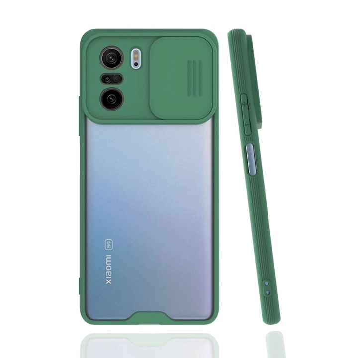 BFS  Xiaomi Poco F3 Kılıf Platin Kamera Koruma Silikon - Yeşil