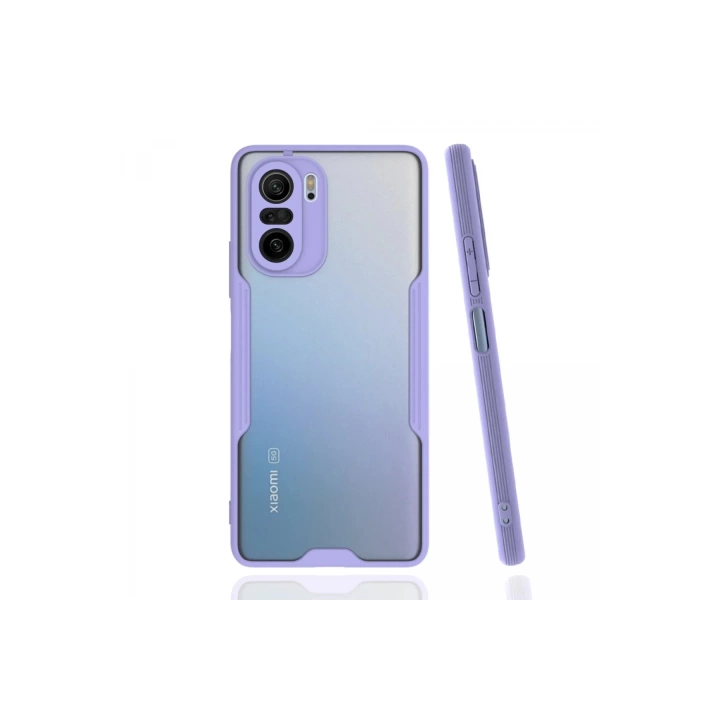 BFS  Xiaomi Poco F3 Kılıf Platin Silikon - Lila