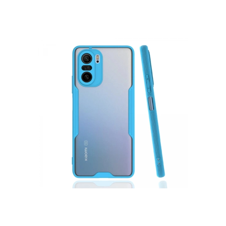 BFS  Xiaomi Poco F3 Kılıf Platin Silikon - Mavi