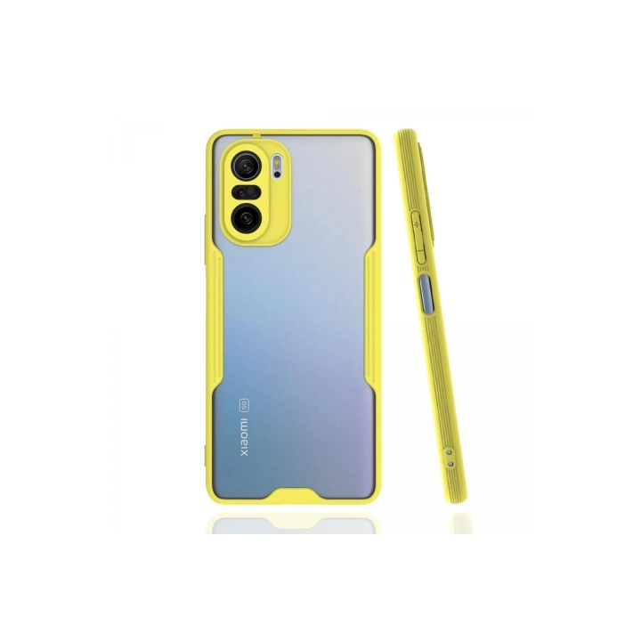 BFS  Xiaomi Poco F3 Kılıf Platin Silikon - Sarı