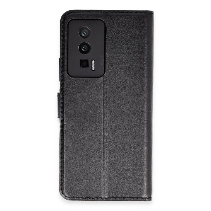 BFS  Xiaomi Poco F5 Pro Kılıf Trend S Plus Kapaklı Kılıf - Siyah