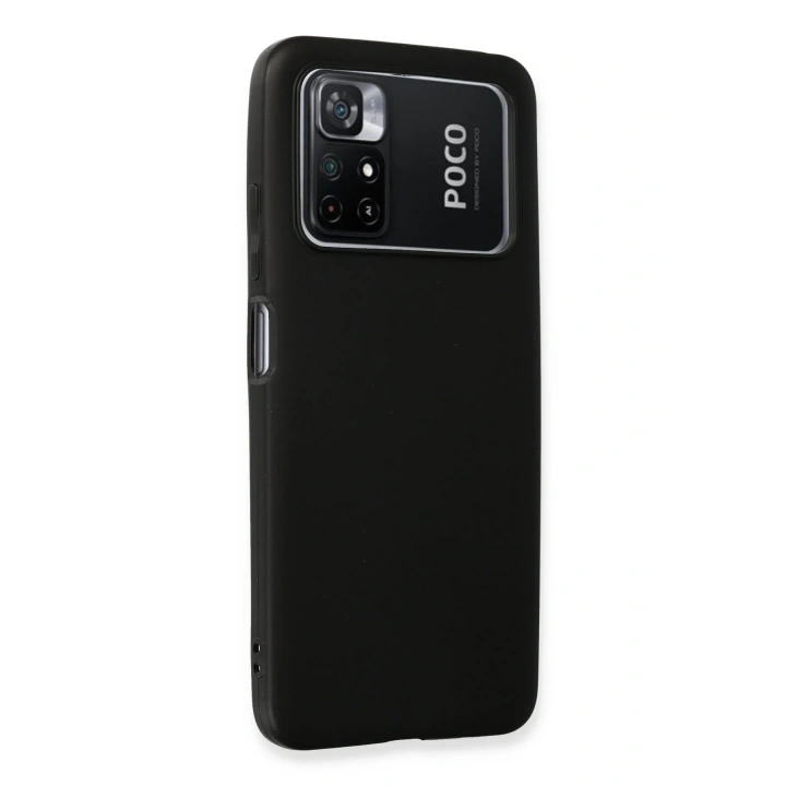 BFS  Xiaomi Poco M4 Pro 4G Kılıf First Silikon - Siyah