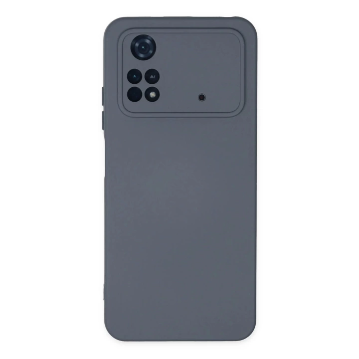 BFS  Xiaomi Poco M4 Pro 4G Kılıf Nano içi Kadife Silikon - Gri