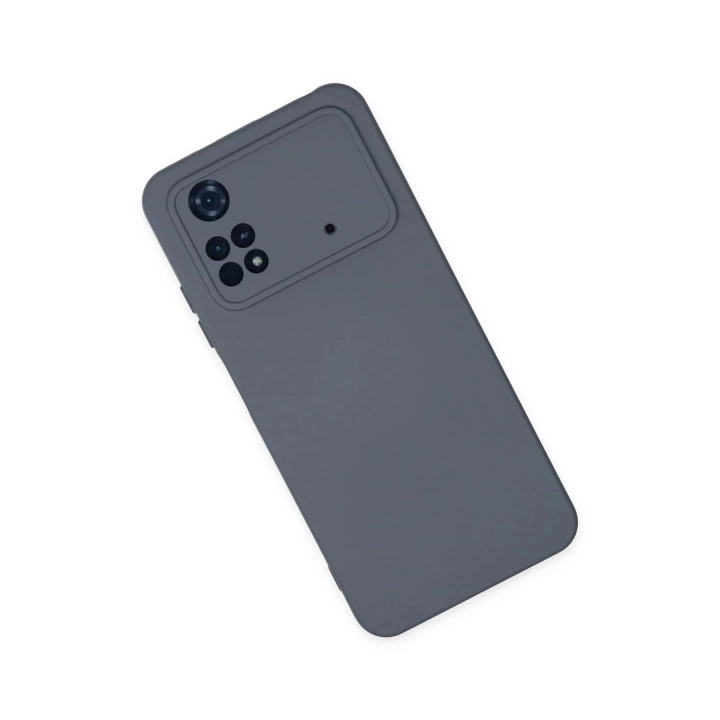 BFS  Xiaomi Poco M4 Pro 4G Kılıf Nano içi Kadife Silikon - Gri