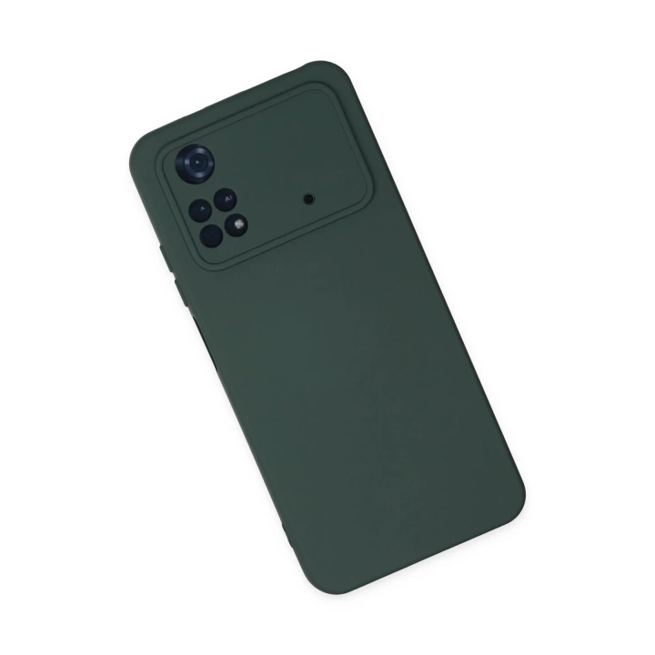 BFS  Xiaomi Poco M4 Pro 4G Kılıf Nano içi Kadife Silikon - Koyu Yeşil