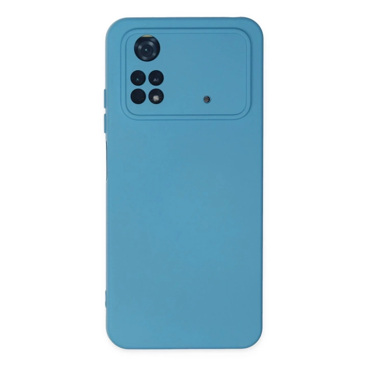 BFS  Xiaomi Poco M4 Pro 4G Kılıf Nano içi Kadife Silikon - Mavi