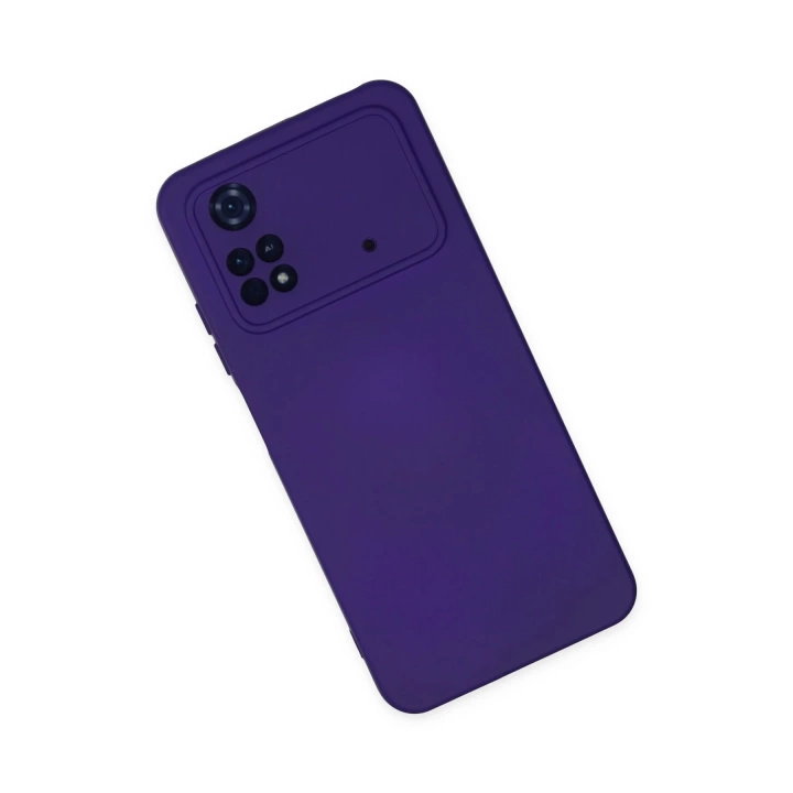 BFS  Xiaomi Poco M4 Pro 4G Kılıf Nano içi Kadife Silikon - Mor