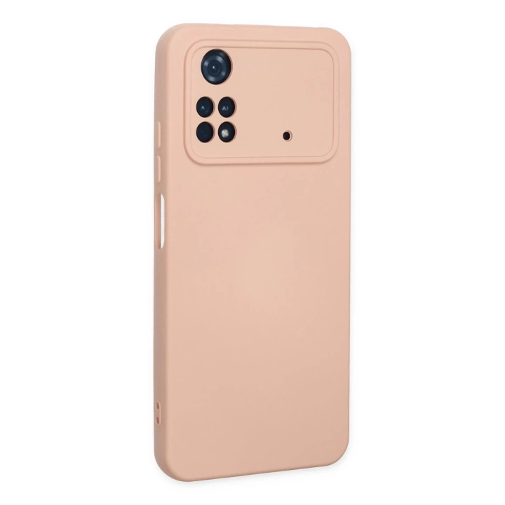 BFS  Xiaomi Poco M4 Pro 4G Kılıf Nano içi Kadife Silikon - Pudra