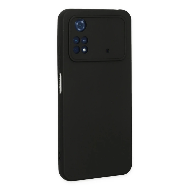 BFS  Xiaomi Poco M4 Pro 4G Kılıf Nano içi Kadife Silikon - Siyah