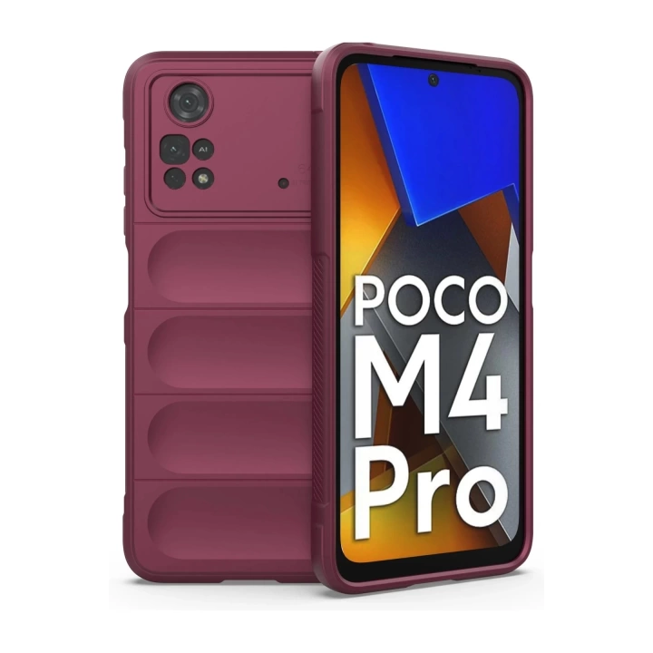 BFS  Xiaomi Poco M4 Pro 4G Kılıf Optimum Silikon - Bordo