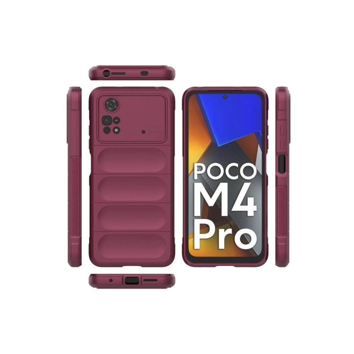 BFS  Xiaomi Poco M4 Pro 4G Kılıf Optimum Silikon - Bordo