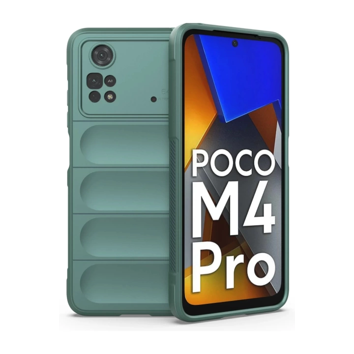 BFS  Xiaomi Poco M4 Pro 4G Kılıf Optimum Silikon - Koyu Yeşil