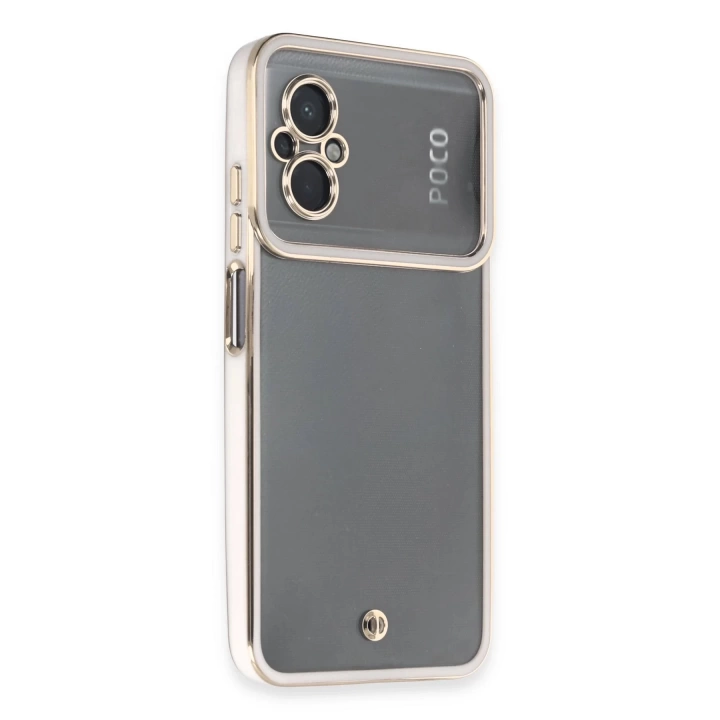 BFS  Xiaomi Poco M5 Kılıf Liva Lens Silikon - Beyaz